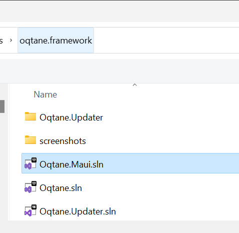 Oqtane.Maui Project Solution