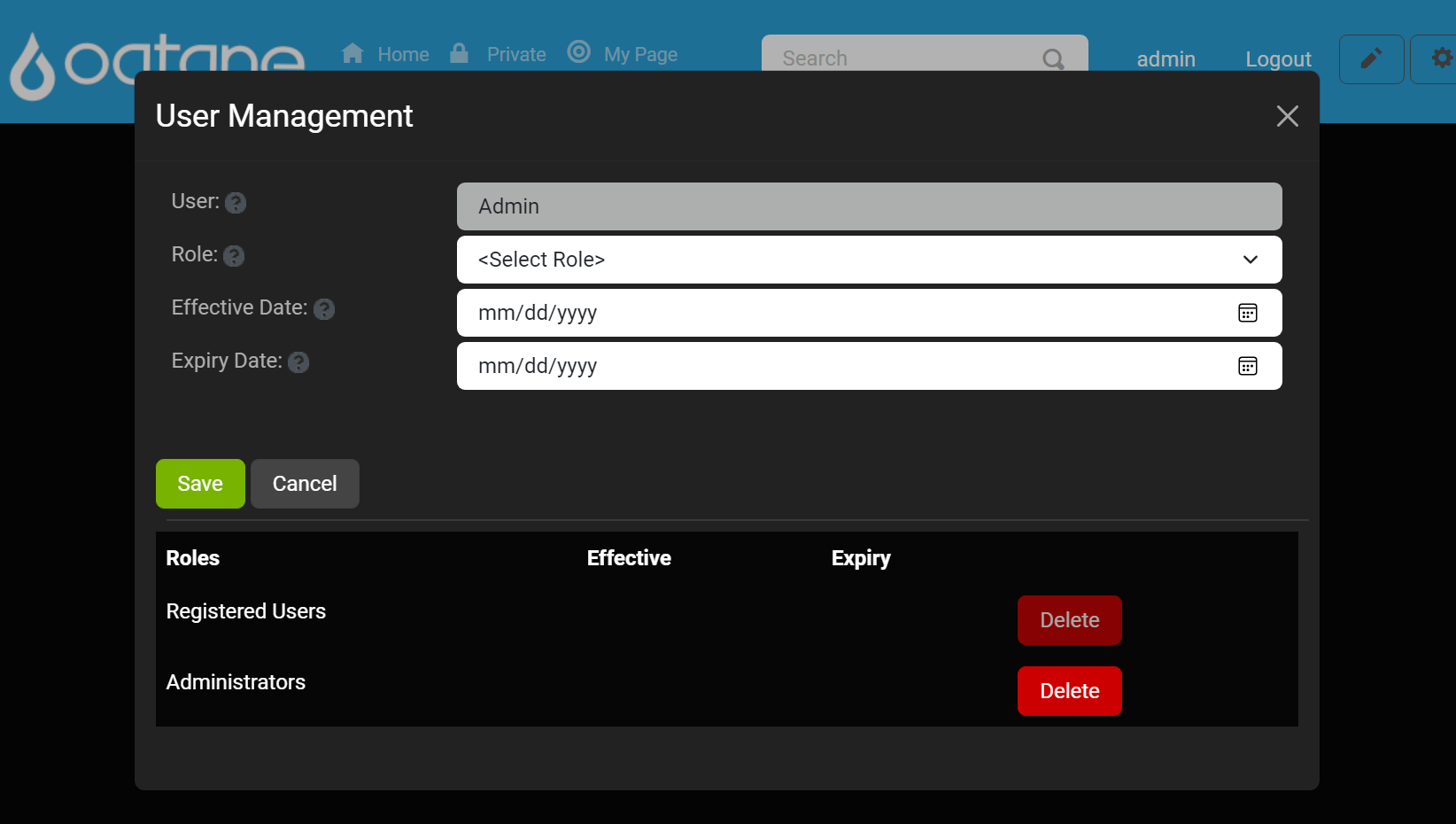 User Roles Management