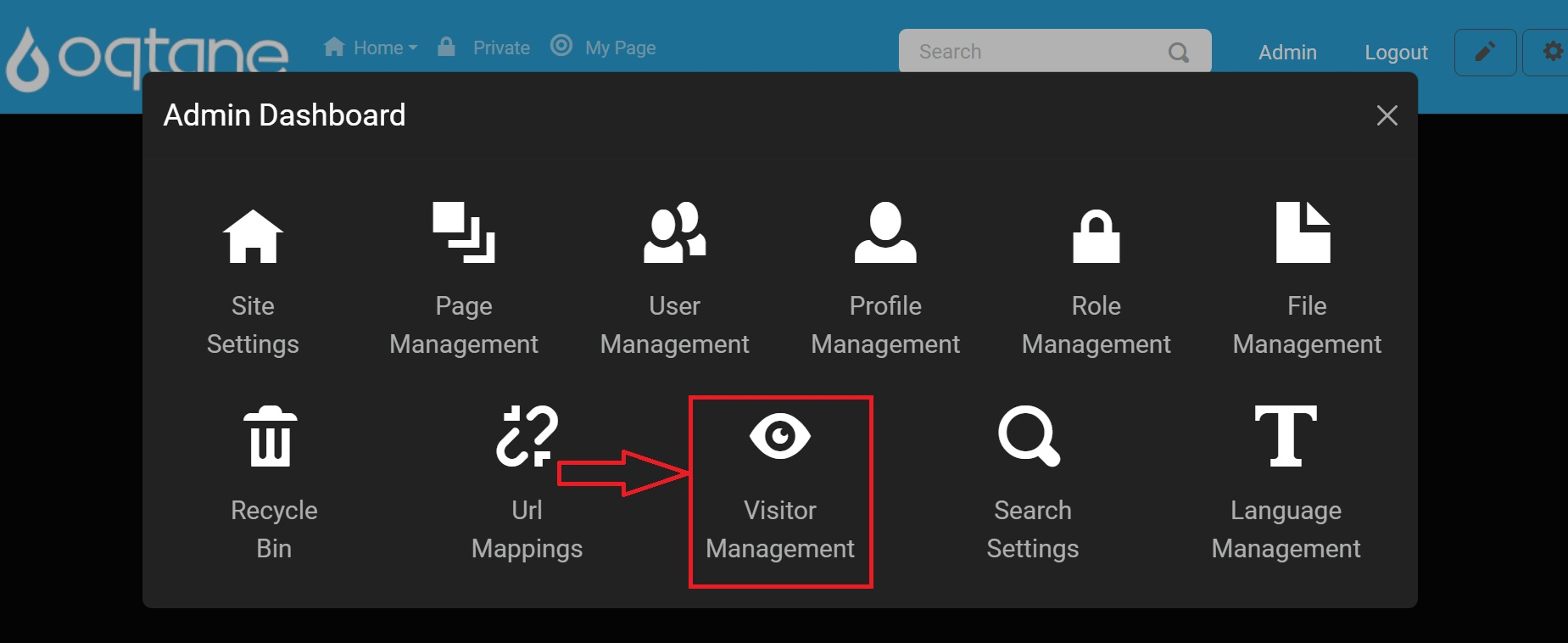 Admin Dashboard Visitor Management